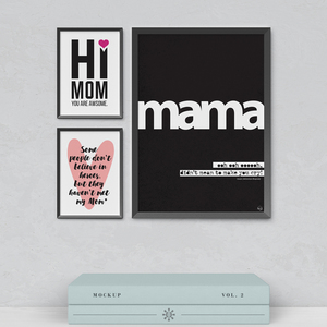 Ξύλινο Καδρο "Mαμά" Γιορτή της Μητέρας|Διακόσμηση Τοίχου - εκτύπωση, αφίσες, μαμά, διακόσμηση σαλονιού, δώρα για γυναίκες - 3