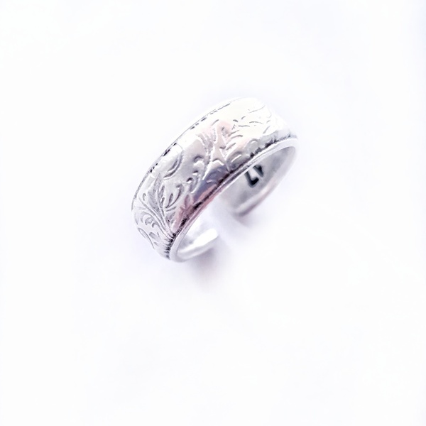 Flower antique ring - μικρά, αυξομειούμενα, επάργυρα, ορείχαλκος, φθηνά, boho