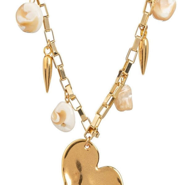 Iris necklace - επιχρυσωμένα, ορείχαλκος, καρδιά, κοντά