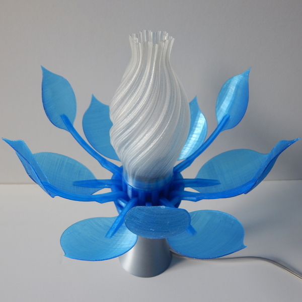 Πορτατίφ λουλούδι με μετακινούμενα φύλλα 3D printed Ε14 - πορτατίφ, φύλλο - 5