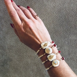 Fresh water pearls bracelet - ημιπολύτιμες πέτρες, κοράλλι, πέρλες, αυξομειούμενα