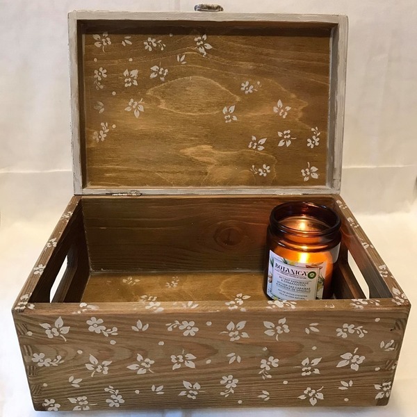 Ξύλινο κουτάκι με τεχνική Decoupage - κουτί - 3