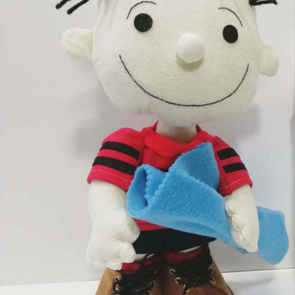 Κούκλα Linus peanuts 40εκατοστά,χειροποίητη,υφασμάτινη,συλλεκτική - λούτρινα, παιχνίδια, κούκλες