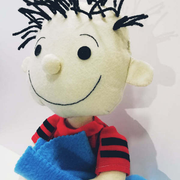 Κούκλα Linus peanuts 40εκατοστά,χειροποίητη,υφασμάτινη,συλλεκτική - λούτρινα, παιχνίδια, κούκλες - 2