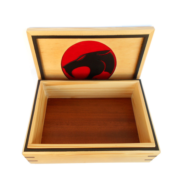 Χειροποίητο ξύλινο κουτί με το λογότυπο Thundercats - κουτί - 3