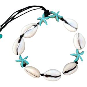 Bohemian Cowrie Shell Anklet - ημιπολύτιμες πέτρες, μοντέρνο, κορδόνια, personalised, boho, ethnic, ποδιού, αυξομειούμενα - 2