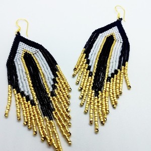 Fringe earrings - γυαλί, μακριά, κρεμαστά