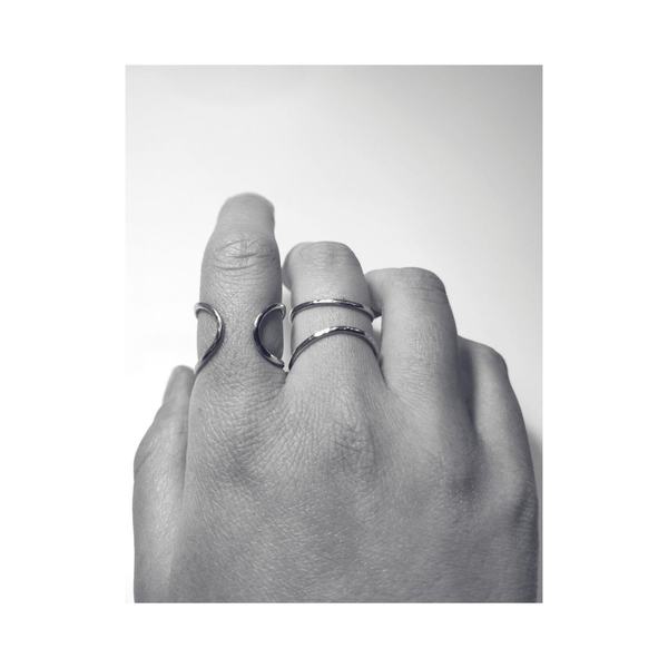 Double nickel ring - αλπακάς, boho, αυξομειούμενα, φθηνά - 2