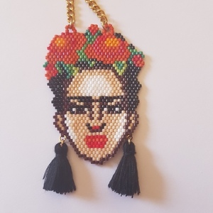 Μακρύ κολιέ Frida Kahlo - μακριά - 3
