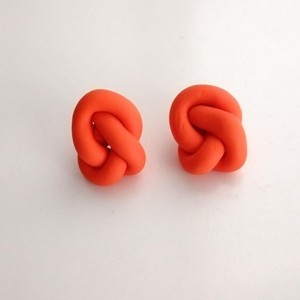 'Hermes' handmade earrings - πηλός