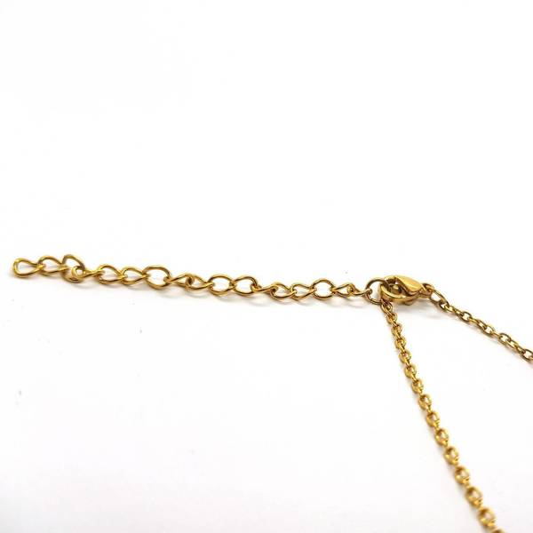 "The Lion Necklace" - Μίνιμαλ κολιέ με επιχρυσωμένο κρεμαστό στοιχείο - charms, επιχρυσωμένα, minimal, κοντά, ατσάλι, κρεμαστά στοιχεία - 2