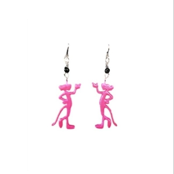 Pink panther (ροζ πάνθηρας) (προσωποποιημενο, customized, Personalized, προσωπικα) (γυναικειο δωρο) - μακριά, boho, κρεμαστά, φθηνά