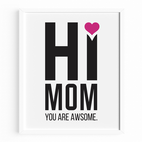 Ξύλινο Καδράκι "Γειά σου Μαμά, είσαι φοβερή" για την Μοναδική Μαμά 21x30εκ|Γιορτή της Μητέρας - πίνακες & κάδρα, χειροποίητα, μαμά, δώρα για γυναίκες