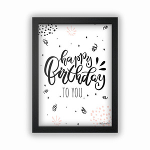 Πόστερ "Happy Birthday To You" | Α4 21x30εκ. - αφίσες, διακόσμηση, δώρα γενεθλίων