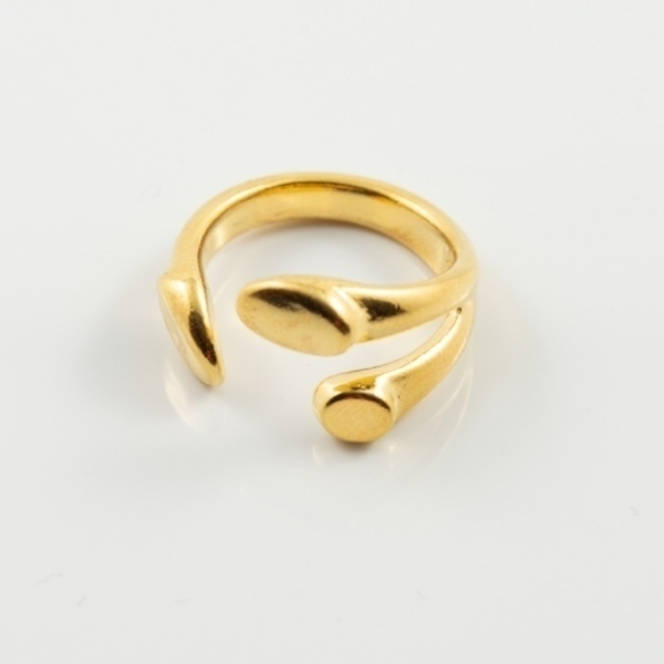 Μεταλλικό δαχτυλίδι σε χρυσό χρώμα - επιχρυσωμένα, μικρά, boho, αυξομειούμενα, φθηνά