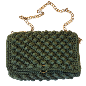LUXURY CROCHET BAG WITH CHAIN - τσάντα ώμου - crochet
