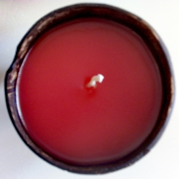 Χειροποίητο κερί σε φυσικό φλοιό καρύδας - αρωματικά κεριά, διακόσμηση, μπολ, δώρο