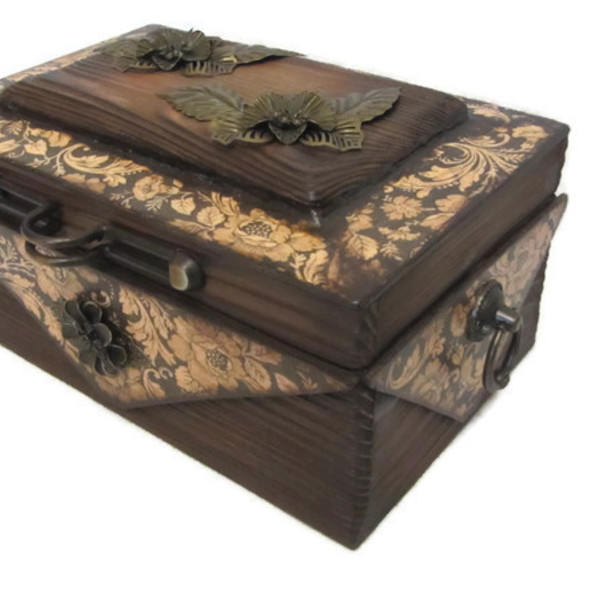 Χειροποιητο διακοσμητικο ξυλινο κουτι - ξύλο, δώρο, οργάνωση & αποθήκευση, κουτιά αποθήκευσης, δώρα για γυναίκες - 2