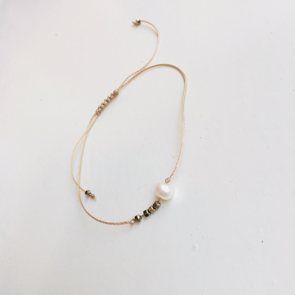 Simple pearl ||| - charms, κορδόνια, χάντρες, χεριού, αυξομειούμενα - 2