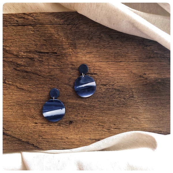 BUBBLES-Σκουλαρίκια-Polymer Earrings-Clay Earrings - πηλός, μικρά, ατσάλι, κρεμαστά - 2