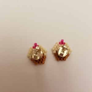 Μικρά σκουλαρίκια cupcakes - καρφωτά - 3