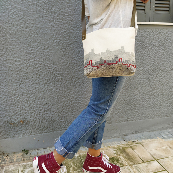All Day Crossbody Bag|Τσάντα με τύπωμα πόλης - statement, γυναικεία, χιαστί - 2