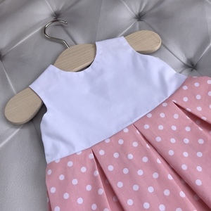 Παιδικό φόρεμα με φιόγκο στην πλάτη - κορίτσι, παιδικά ρούχα, βρεφικά ρούχα, 1-2 ετών - 3