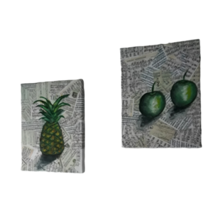 Σετ δύο κάδρων με θέμα φρούτα σε καμβά. - πίνακες & κάδρα, πίνακες ζωγραφικής