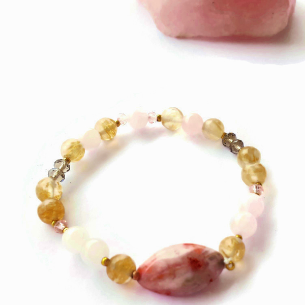 Bliss - Βραχιόλι με ημιπολύτιμες πέτρες - ημιπολύτιμες πέτρες, bracelet, δώρα γενεθλίων, αυξομειούμενα