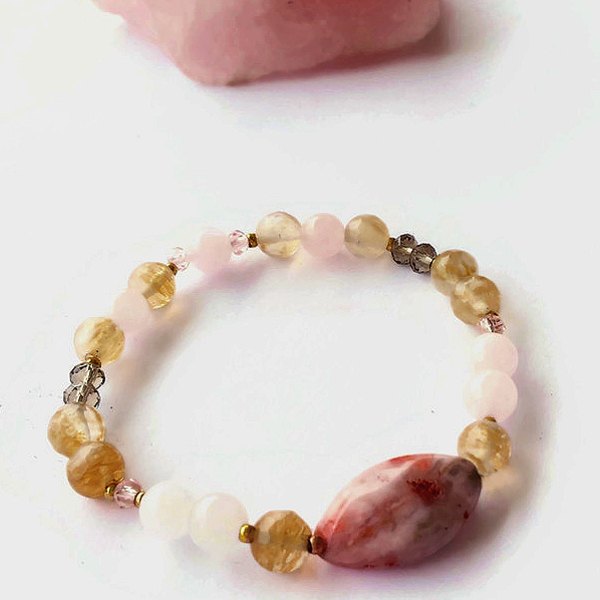Bliss - Βραχιόλι με ημιπολύτιμες πέτρες - ημιπολύτιμες πέτρες, bracelet, δώρα γενεθλίων, αυξομειούμενα - 2