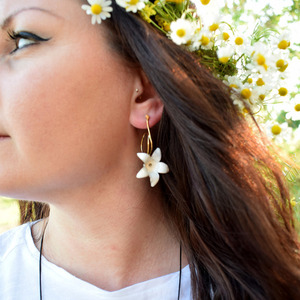 Madonna lily - ασήμι, επιχρυσωμένα, ορείχαλκος, κρεμαστά, νυφικά - 3