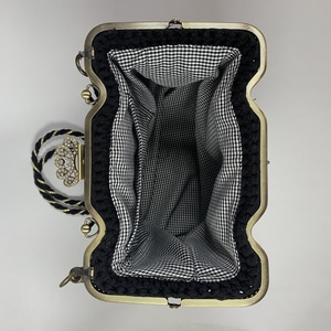 Πλεκτή τσάντα με μεταλλικό χερούλι - ώμου, crochet, πλεκτές τσάντες - 2