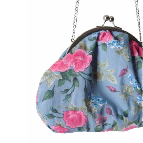*Floral magic* vintage clutch τσάντα - χιαστί, vintage, φλοράλ, romantic, πάνινες τσάντες, clutch, μικρές, βραδινές, φθηνές - 3