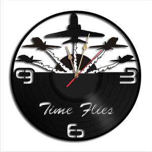 Acrobatic Flight Team χειροποίητο ρολόϊ τοίχου - τοίχου, βινύλιο, βινύλιο, ρολόγια