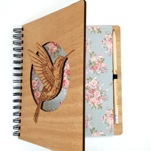 Ξύλινο Σημειωματάριο "Birds" (Wooden Notebook) Δώρα για όλους - δώρα γενεθλίων, δώρα αγίου βαλεντίνου, δώρα για γυναίκες, τετράδια & σημειωματάρια - 3