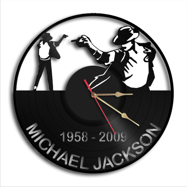Χειροποίητο ρολόι τοίχου Michael Jackson ΚΩΔ.1061 - τοίχου, ρολόγια