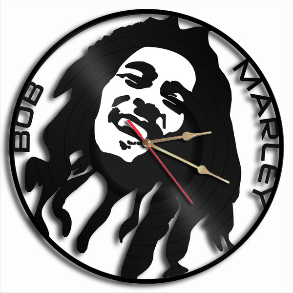 Χειροποίητο ρολόι τοίχου Bob Marley ΚΩΔ.1079 - τοίχου, ρολόγια