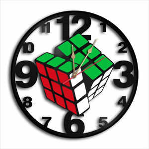Rubik's Cube χειροποίητο ρολόι τοίχου - τοίχου, βινύλιο, ρολόγια
