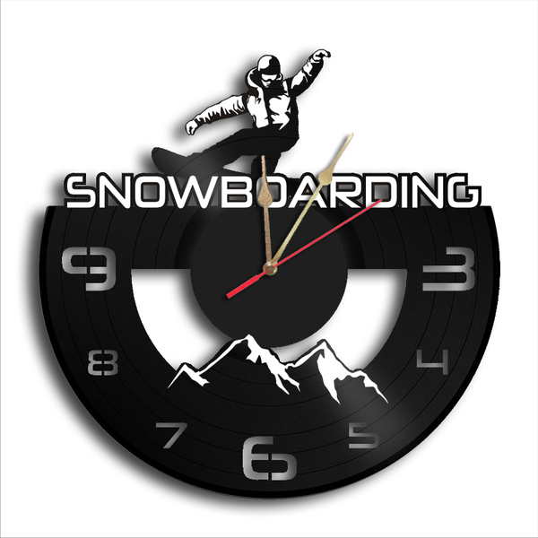 Snowboard χειροποίητο ρολόι τοίχου - τοίχου, ρολόγια