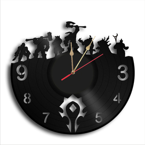 Χειροποίητο ρολόι τοίχου Κωδ.1140 - βινύλιο, ρολόγια