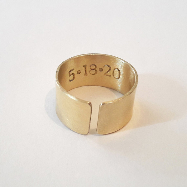 Προσωποποιημένο δαχτυλίδι με μυστικό μήνυμα - ορείχαλκος, personalised, boho, χάραξη, μεγάλα, φθηνά - 2