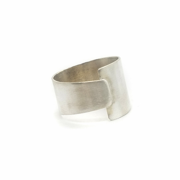 Eco Silver ring | Δαχτυλίδι από οικολογικό ασήμι - ασήμι, boho, μεγάλα - 4