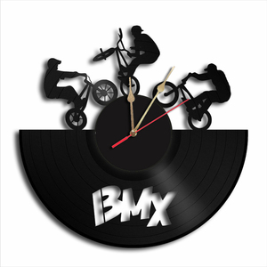 BMX Ποδήλατα χειροποίητο ρολόι τοίχου - τοίχου, βινύλιο, ρολόγια