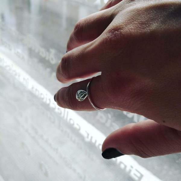 Δαχτυλίδι σταγόνα - ασήμι, minimal, μικρά, boho, σταθερά - 2
