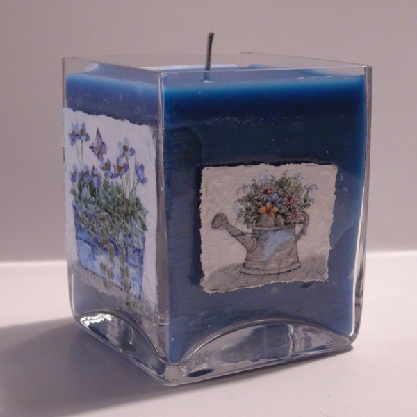 χειροποιήτο κερί μέσα σε γυάλινο βάζο - αρωματικά κεριά - 2