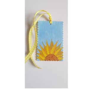 Χειροποίητος σελιδοδείκτης ηλιοτρόπιο - ζωγραφισμένα στο χέρι, σελιδοδείκτες, δώρα για δασκάλες