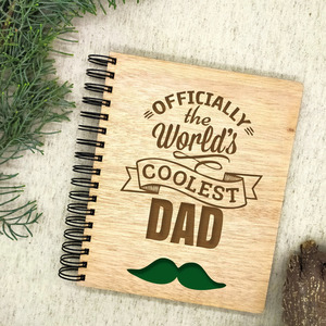 Ξύλινo Σημειωματάριo - Δώρο για Γιορτή του Πατέρα (Father's day Gift) - δώρο, δώρα για άντρες, δώρα για τον μπαμπά, γιορτή του πατέρα, τετράδια & σημειωματάρια - 2