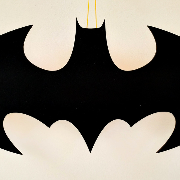 Ξυλινο φωτιστικο Batman - παιδικά φωτιστικά - 2