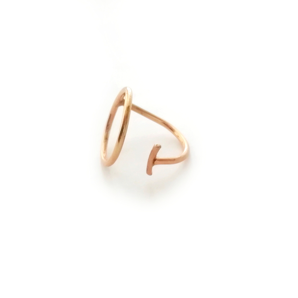 Δαχτυλίδι ασημένιο επίχρυσο Omega 'Ω' / Αυξανόμενο - ασήμι, επιχρυσωμένα, minimal, μικρά, μικρά, boho, boho, αυξομειούμενα