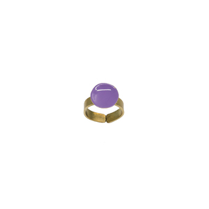 Δαχτυλίδι από ορείχαλκο με χρώμα σμάλτου μωβ - ορείχαλκος, σμάλτος, μικρά, boho, αυξομειούμενα, φθηνά - 2